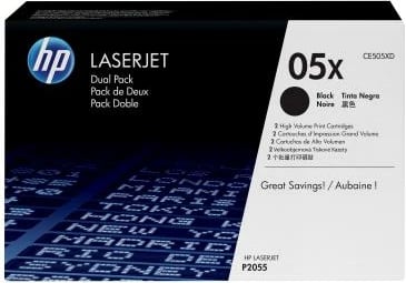 Toner HP 05X (CE505XD), rendiment i lartë, i zi, paketë dyshe