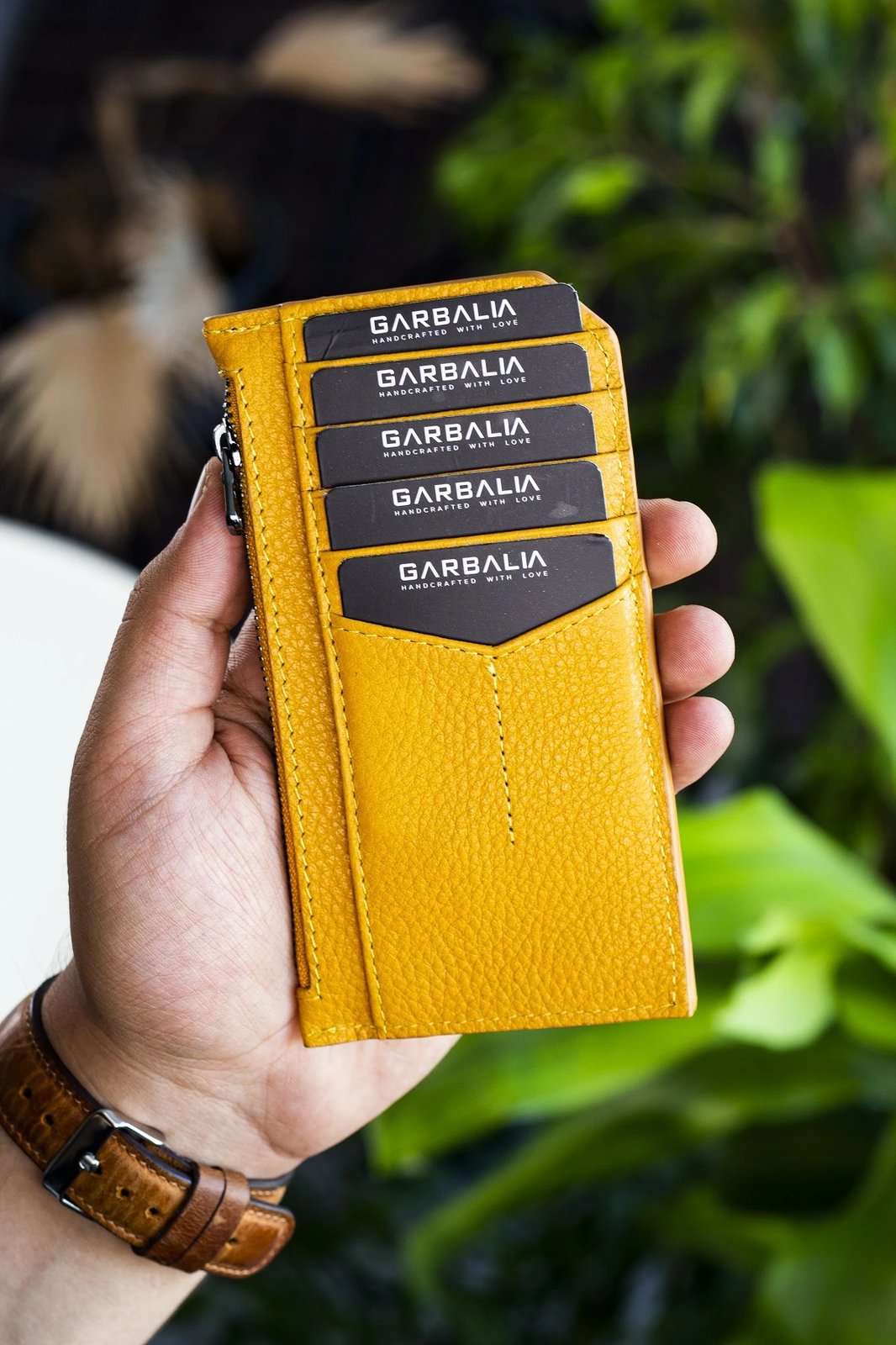 Mbajtës kartelash, ngjyrë mustard, Zoozie Bags