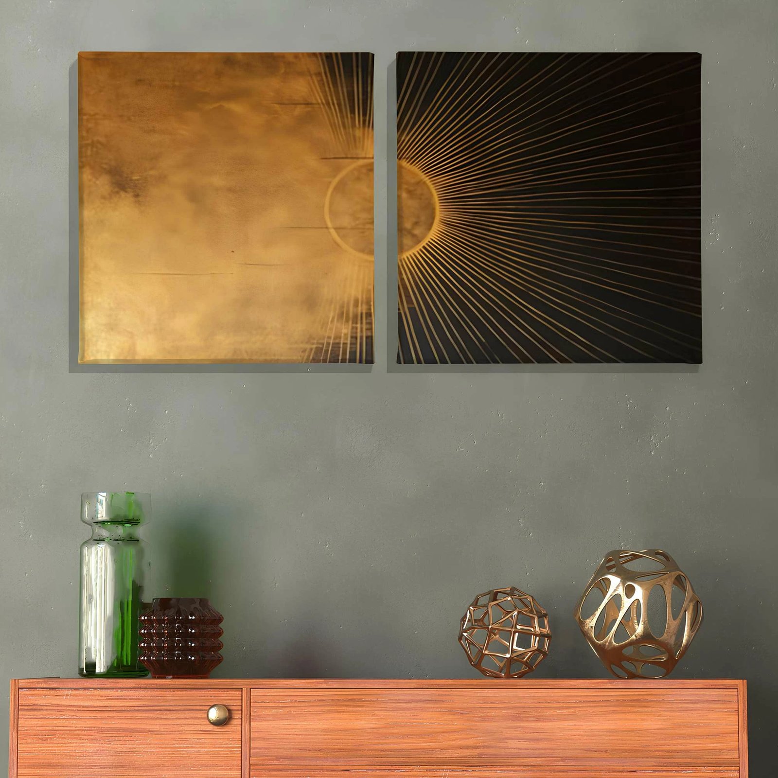 Pikturë dekorative në kanavacë (2 copë), Wallity, ASR_CNV2-8, 40x40