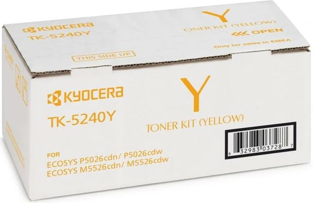 Toner, Kyocera TK-5240Y 1T02R7ANL0, rendiment 2,400–4,400 faqe, për ECOSYS, i verdhë