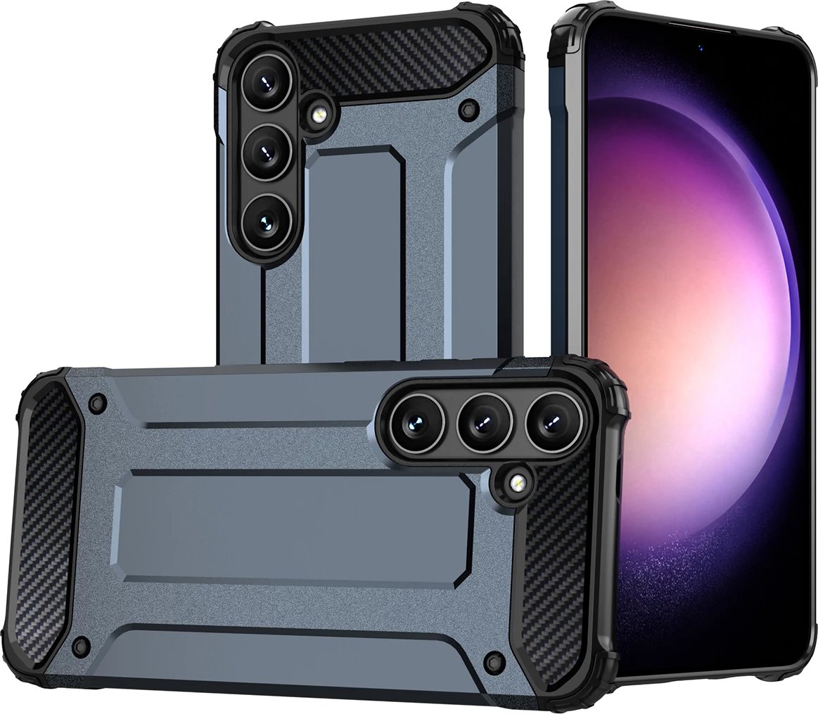 Mbështjellës Hurtel Hybrid Armor për Samsung Galaxy S25, Kaltër
