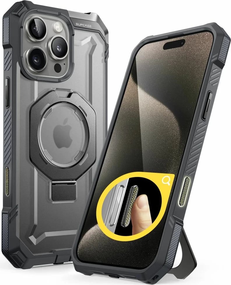 Mbështjellës Supcase UB Grip Mag për iPhone 16 Pro Max, MagSafe, Gri