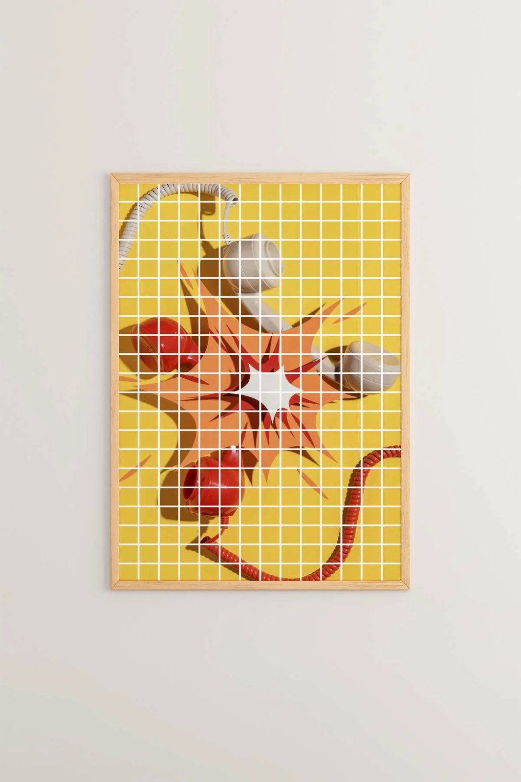 Pikturë dekorative me kornizë, shumëngjyrëshe, Popkare27, Wallity, 33x48cm