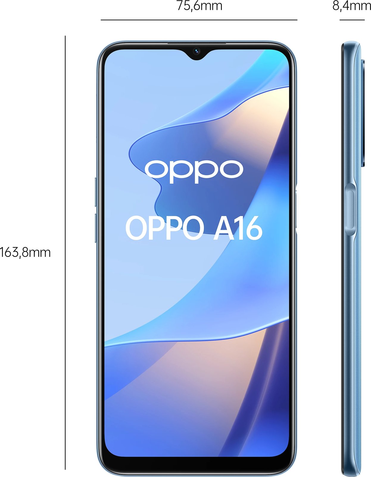 Celular Oppo A16, 32GB, i kaltër