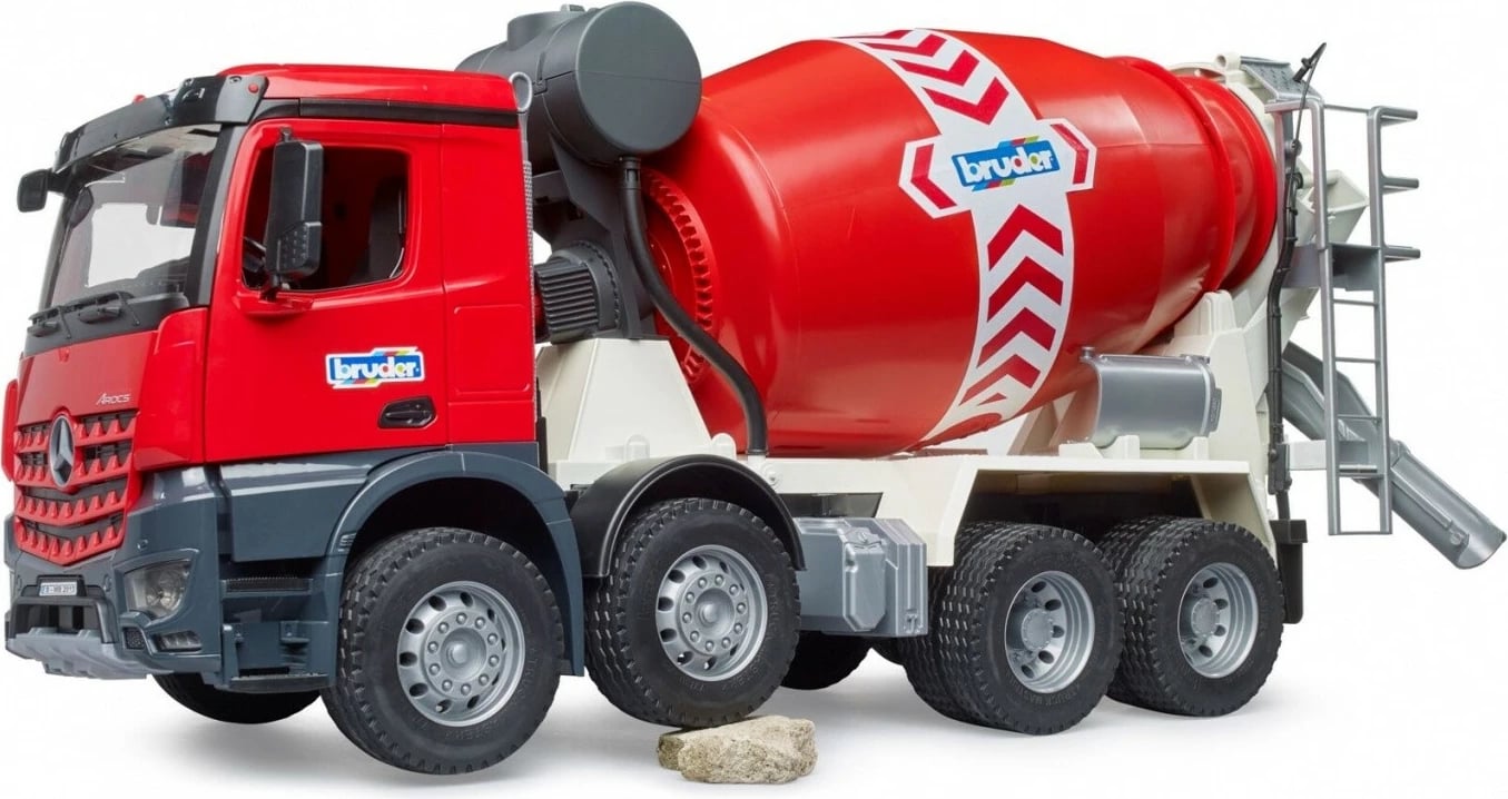 Kamion mikser betoni BRUDER Mercedes Benz Arocs, 1:16, Kuq