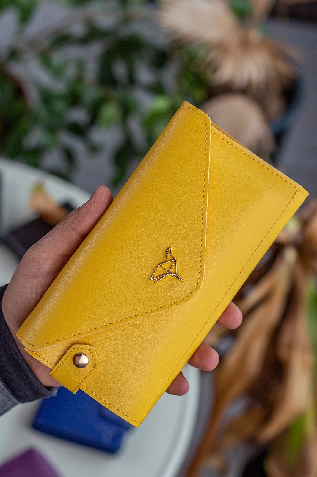 Portofol për gra, stil zarf, ngjyrë e verdhë, Zoozie Bags