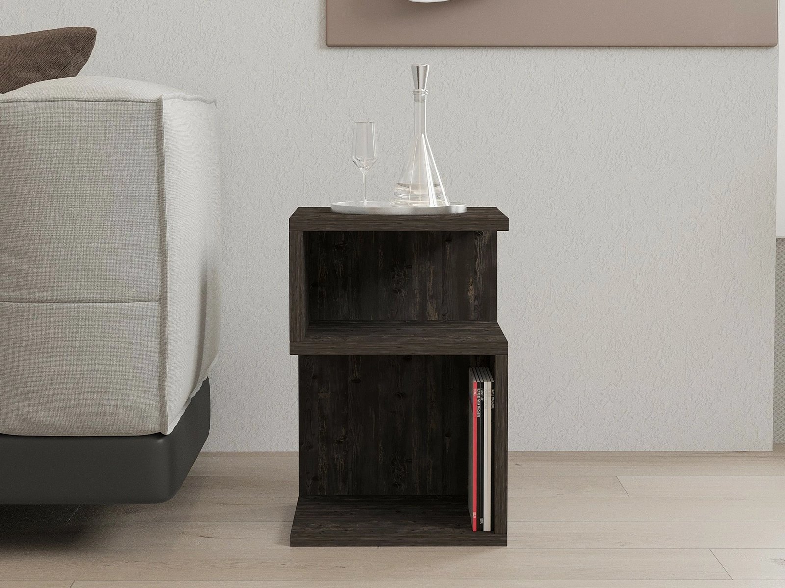 Tavolinë anësore Hanah Home, Carol, antracit Tavolinë anësore Hanah Home, Carol, antracit