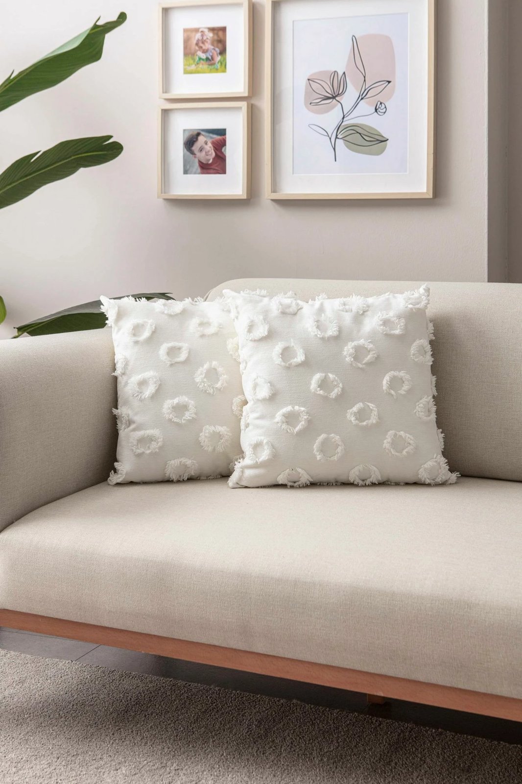 Set mbulesash për jastëkë (2 copë), e bardhë, Evila Originals, 43x43cm