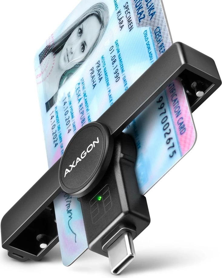 Lexues kartelash Smart AXAGON CRE-SMPC, USB-C, i zi