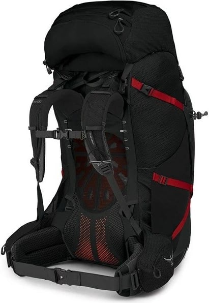 Çantë shpine Osprey Aether Plus 100 për trekking, L/XL, E zezë