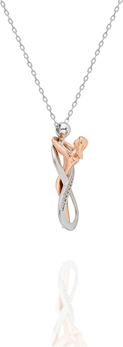 Qafore argjendi Jumeon, TRDYL615, ngjyrë rozë ari dhe argjendi