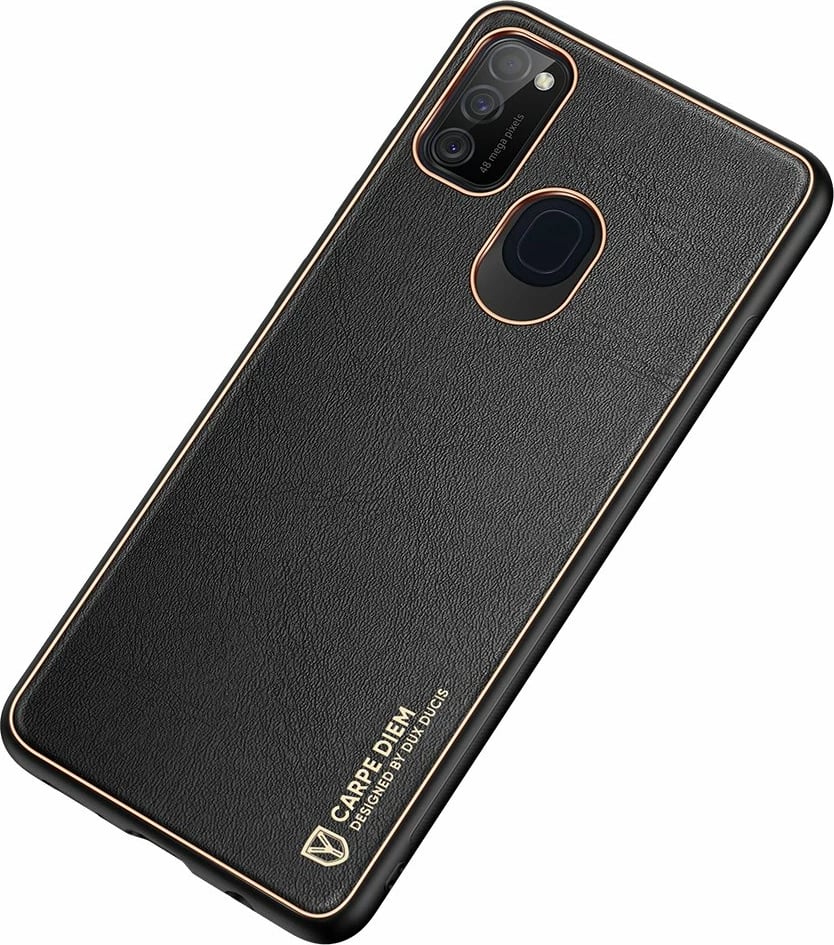 Mbështjellës Dux Ducis Yolo për Samsung Galaxy M30s, lëkurë PU, i zi