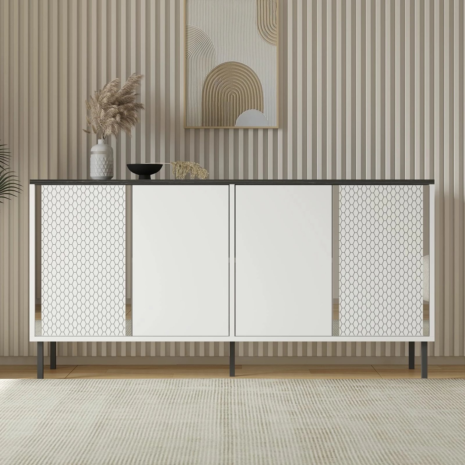 Konsolë Skye Decor, Bertilda, e bardhë, royal