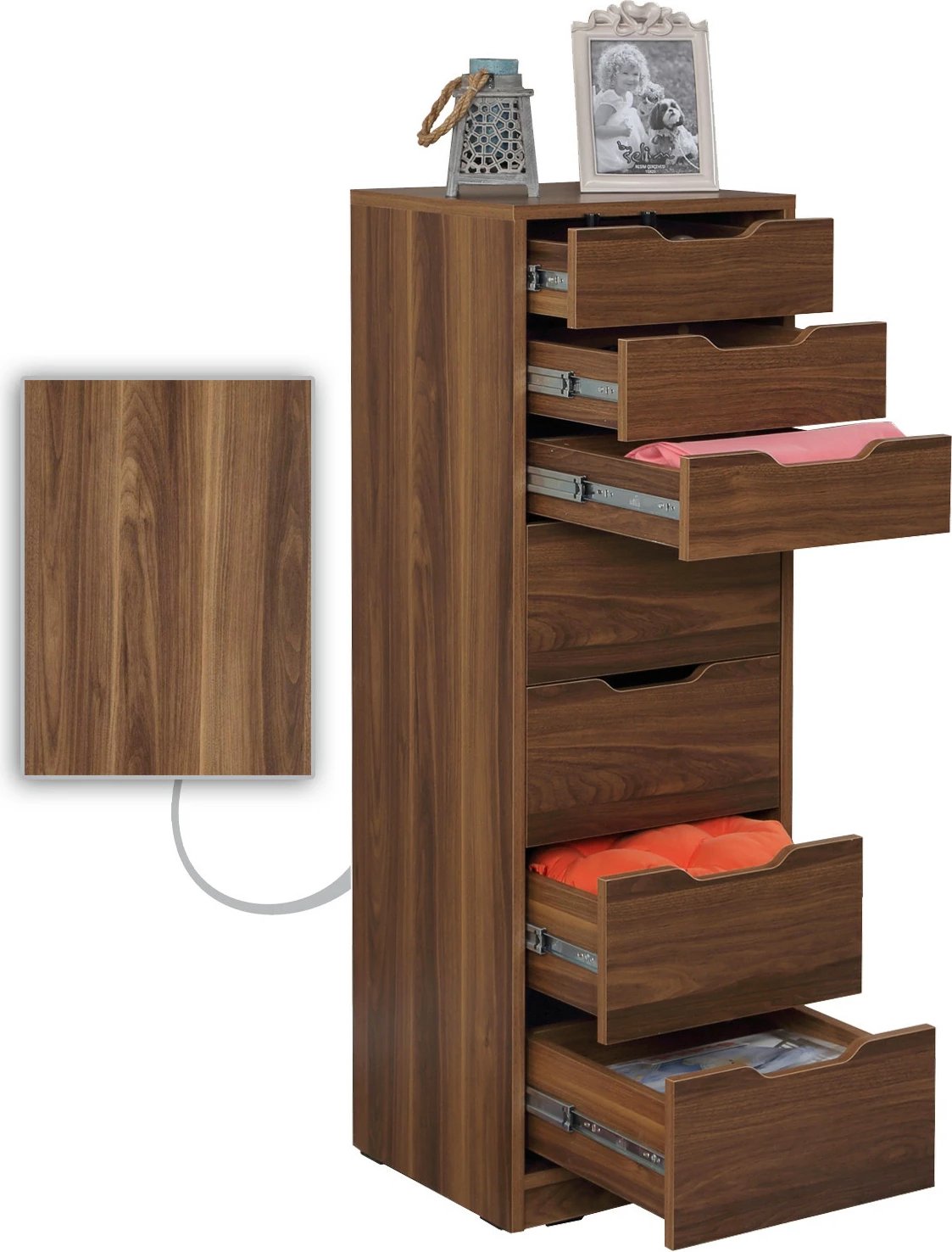 Komodë Hanah Home Flow, ngjyrë arre