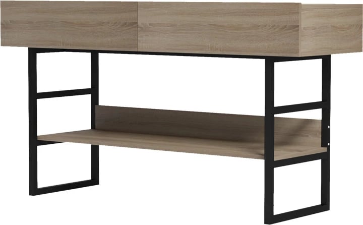 Konsolë Vien, ngjyrë sonoma-e zezë, 139x43x75.5cm