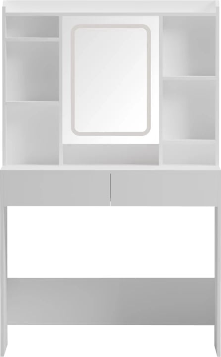 Tavolinë grimimi Efilia me LED, ngjyrë e bardhë, 90x40x145cm