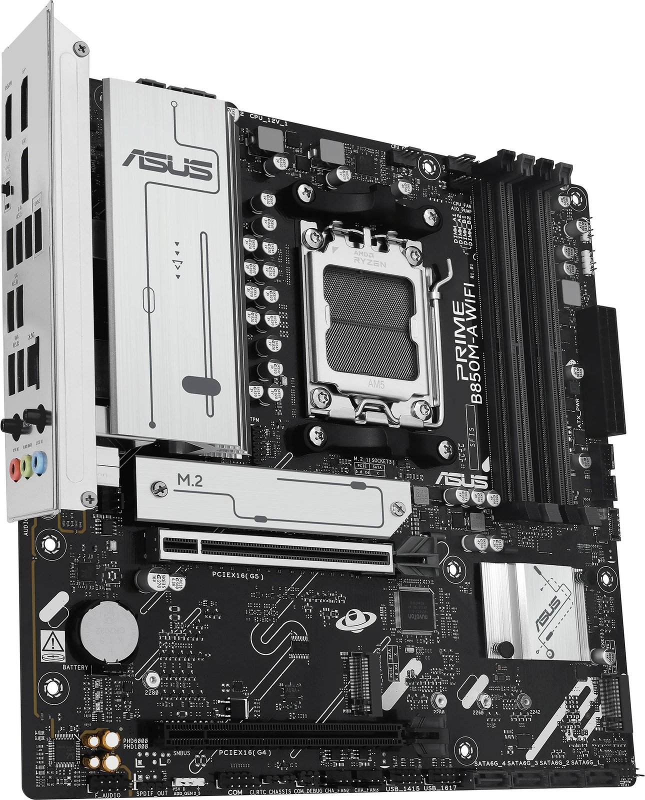 Pllakë amë ASUS PRIME B850M-A WIFI, Intel, micro ATX, WiFi, e zezë