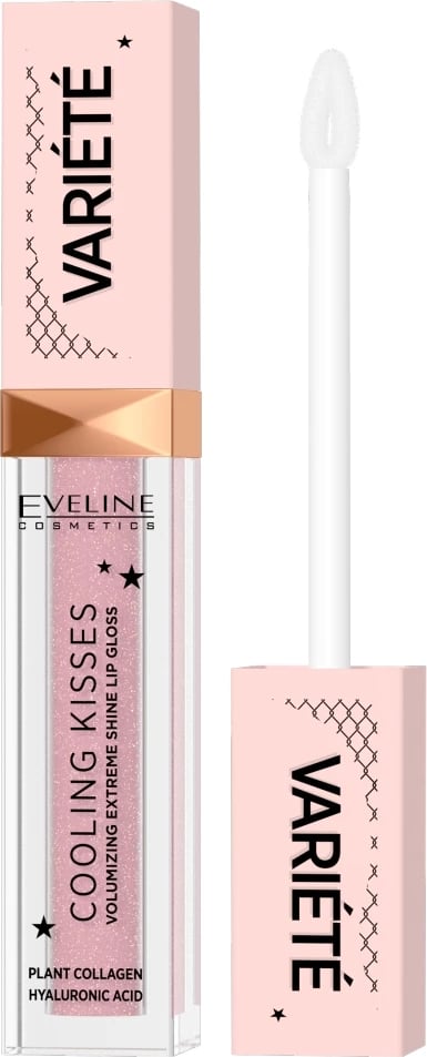 Gloss për buzë Eveline Cosmetics Variety Lip Gloss Increasing Lip Volume with Cooling Effect për femra 02 Sugar Nude 6.8ml