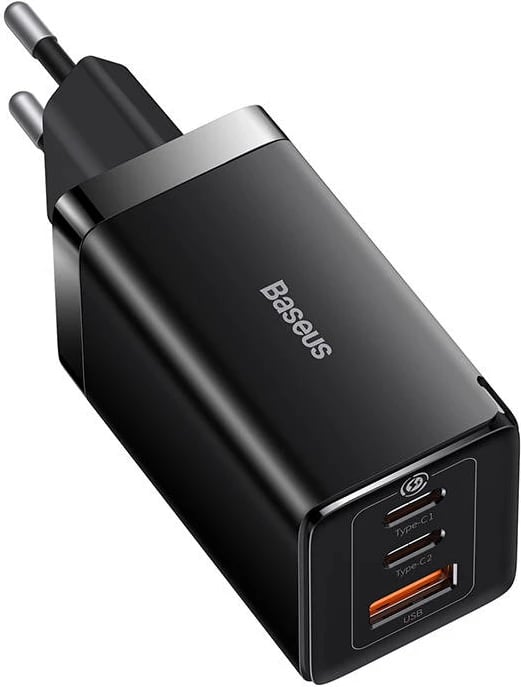 Karikues elektrik Baseus GaN5 Pro, 65W, 2x USB-C + USB, i zi
