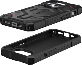 Mbështjellës UAG Monarch Pro me MagSafe për iPhone 15 Pro, Kevlar i zi
