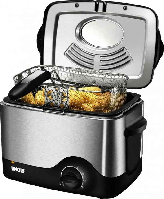 Fritezë Unold 58615, 1200W, 0.5L, 0.5kg, e argjend/e zezë