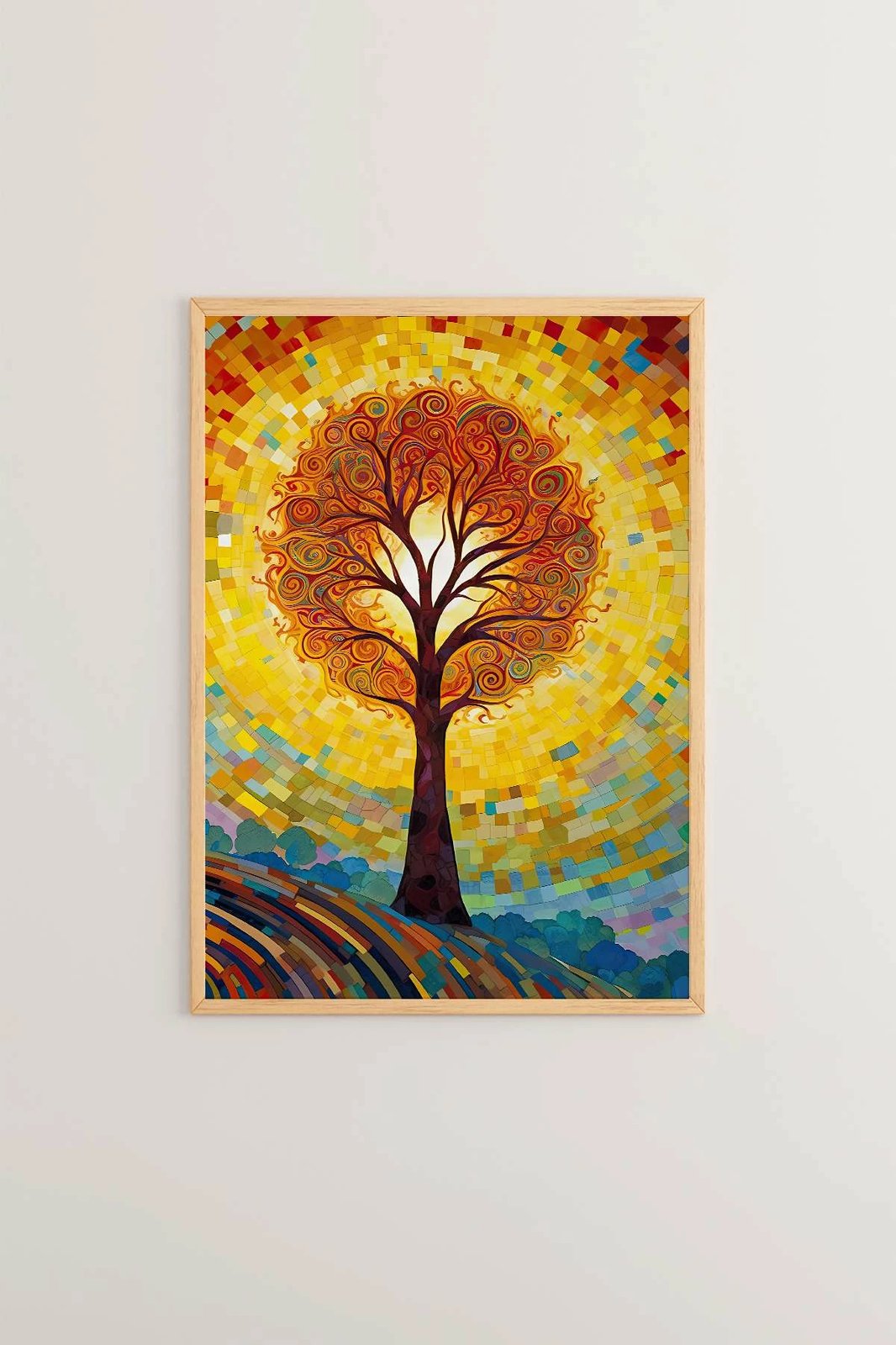 Pikturë dekorative me kornizë, shumëngjyrëshe, Wallity, Mscartmdl12, 33x48cm