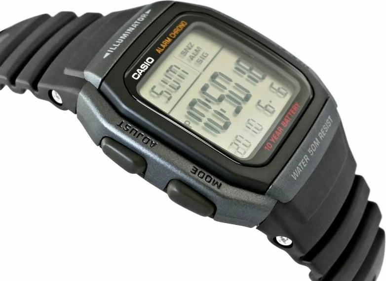 Orë dore për meshkuj Casio, e zezë