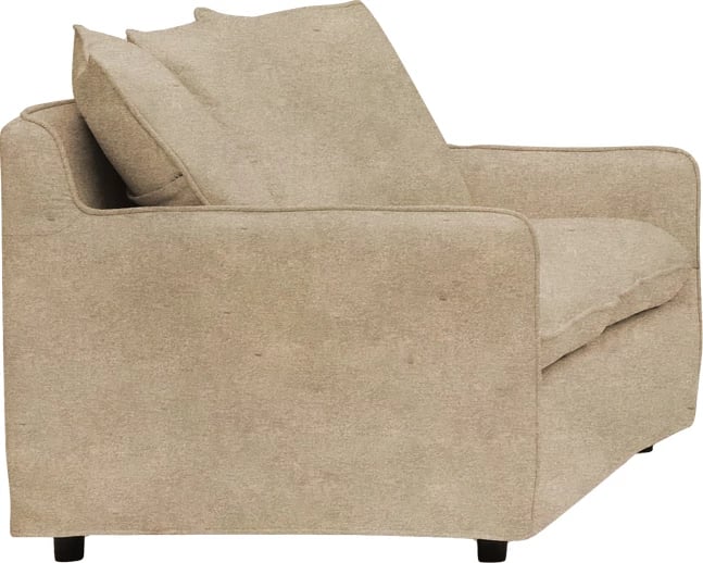 Set salloni, 2 pjesë, material stof, ngjyrë bezhë, me jastëkë