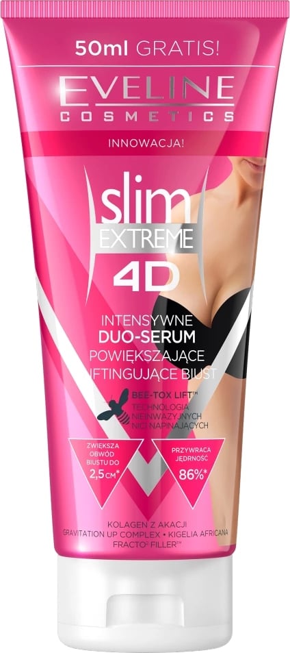 Serum për gjoks Eveline Cosmetics Slim Extreme 4D Intensive Duo për femra 200ml