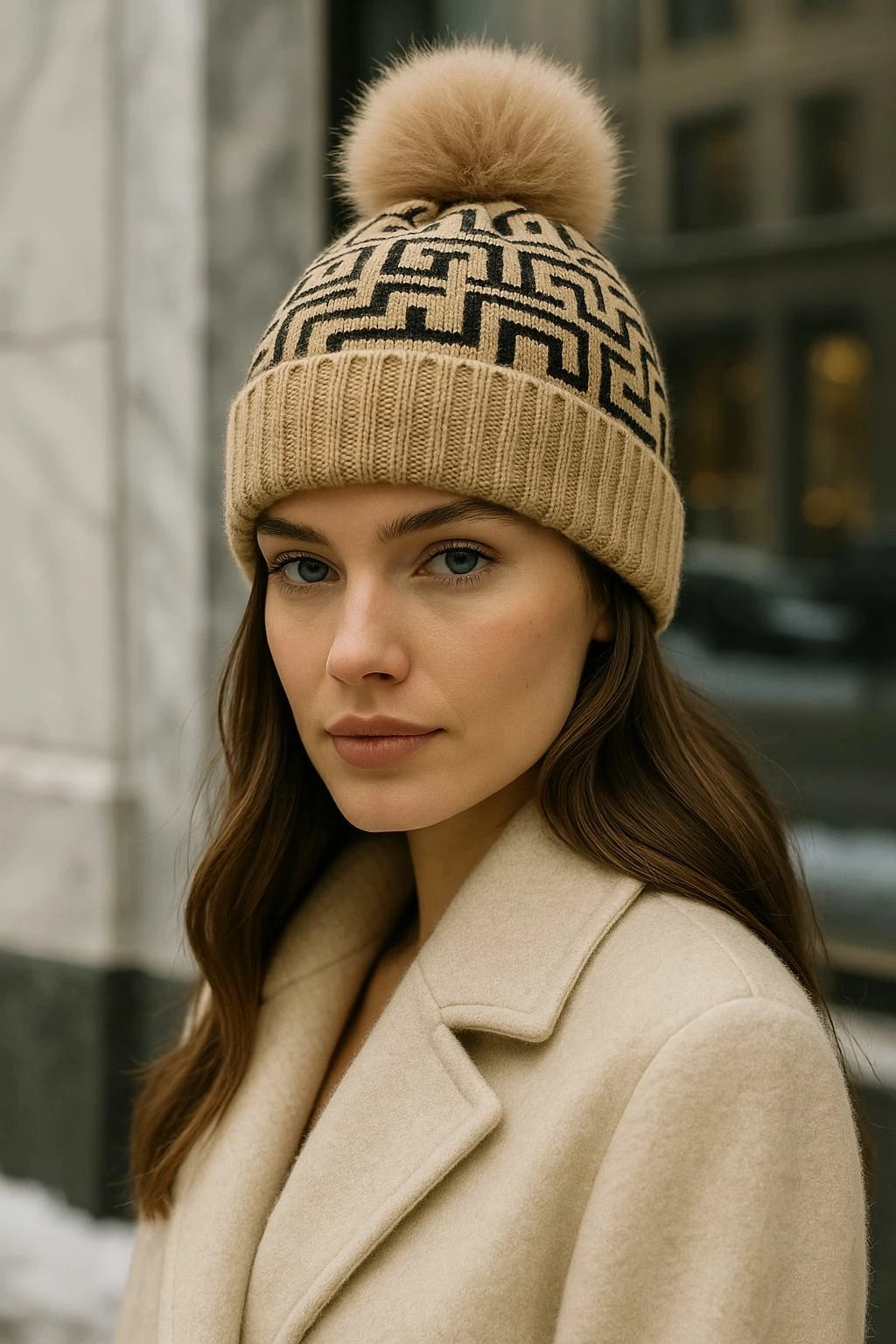 Beretë për gra, ngjyrë camel, Jumeon, Bere1144