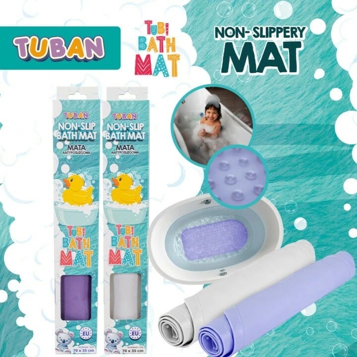 Tapet banje antirrëshqitës TUBAN TU3834, 35x70 cm, vjollcë Tapet banje antirrëshqitës TUBAN TU3834, 35x70 cm, vjollcë