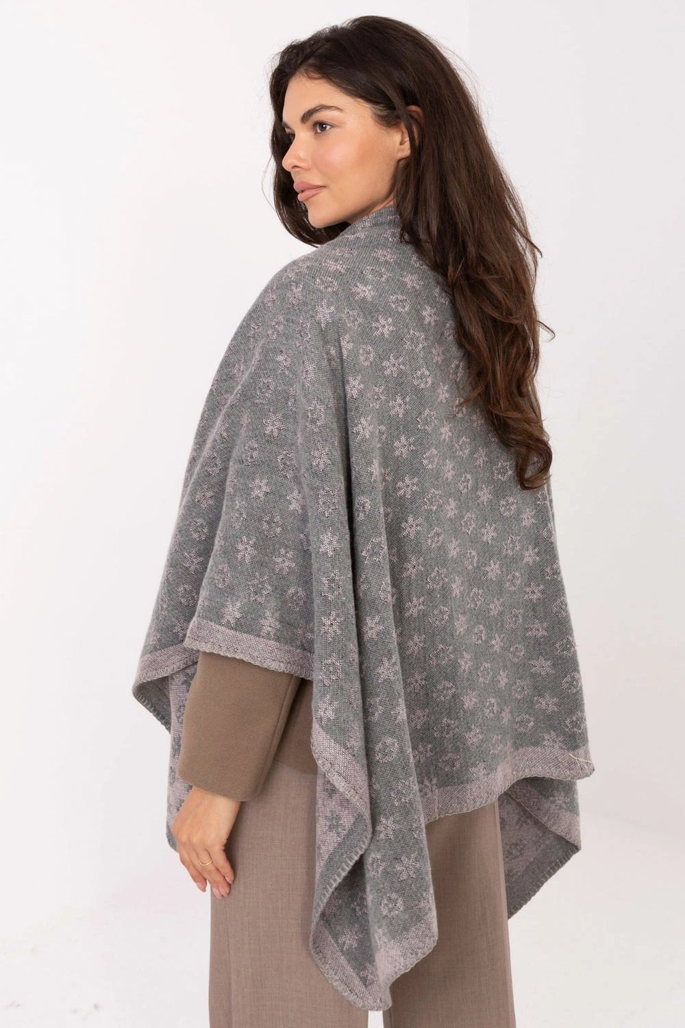 Poncho Factory Price 218601 femra, gri
