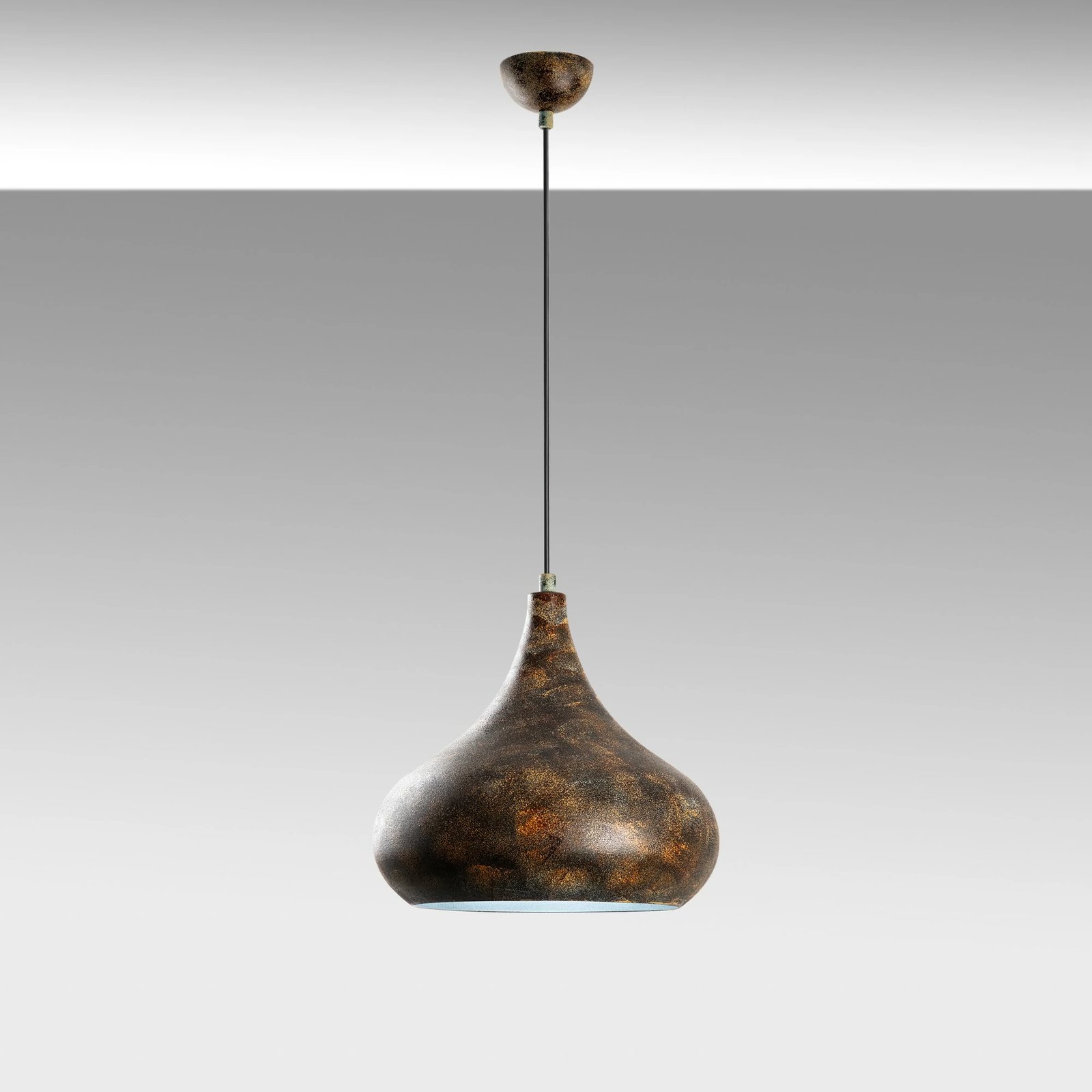 Llambë tavani Opviq, SAGLAM-3774-RETRO, metal, ngjyrë antike, Ø30x28cm