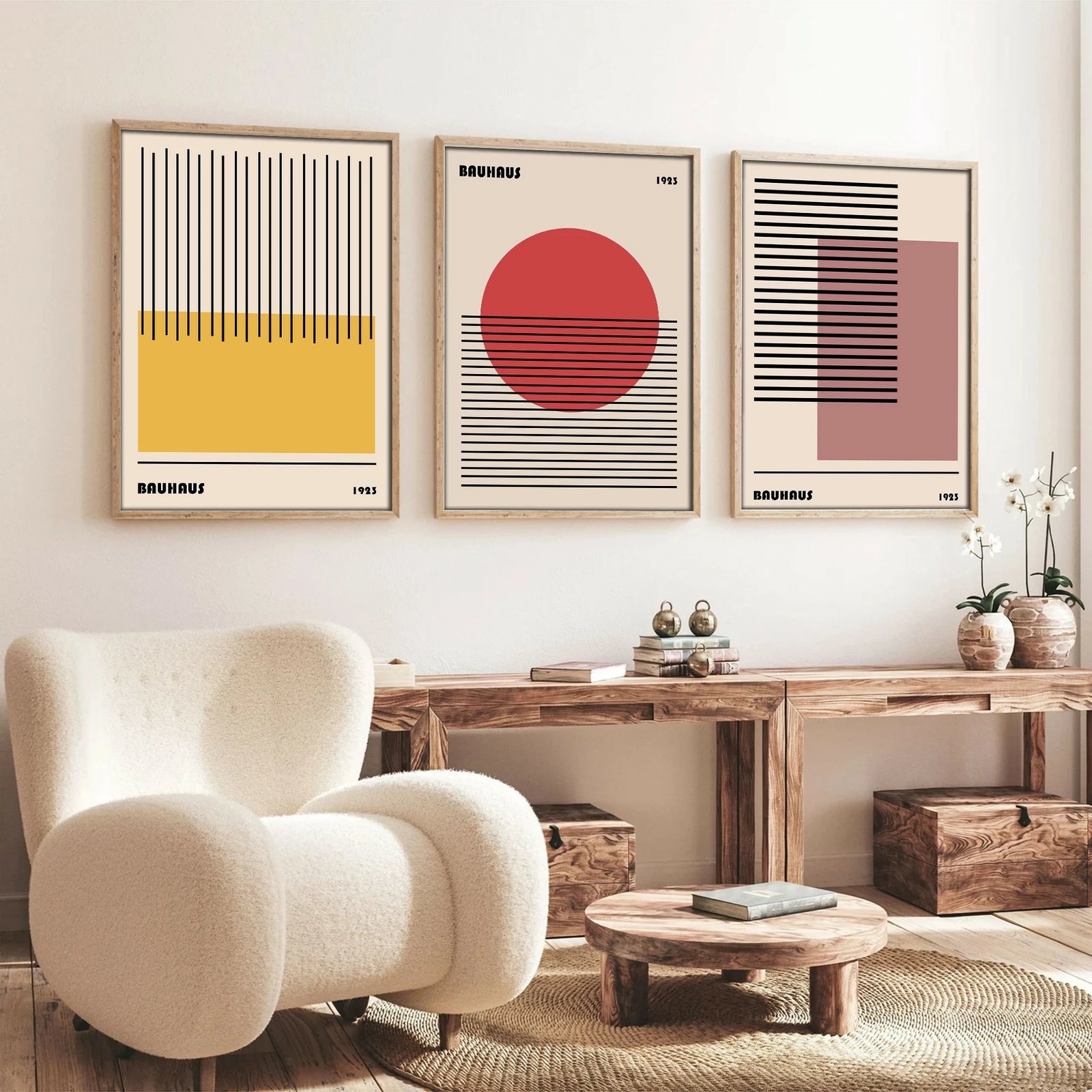 Set pikturash dekorative me kornizë, MDF, shumëngjyrëshe, Wallity Huhu250, 50x70cm (3 copë)