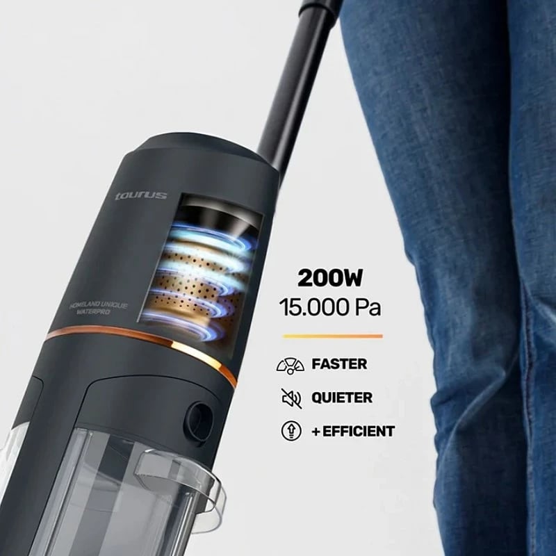 Fshesë elektrike Taurus Wet&Dry Homeland Unique WaterPro pa kabllo, e zezë