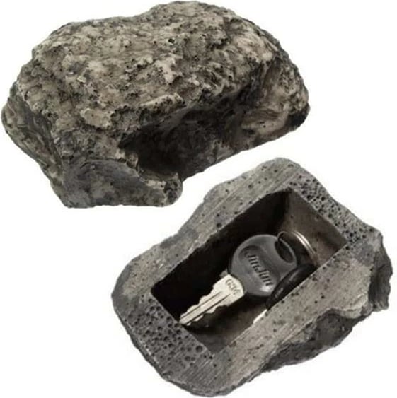 Mbështjellës çelësash NEXT, imitacion guri, H3x8x6 cm, ngjyrë e zezë dhe gri