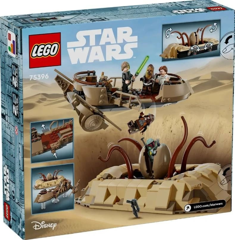 Set LEGO Star Wars 75396 Desert Skiff & Sarlacc Pit, 558 pjesë