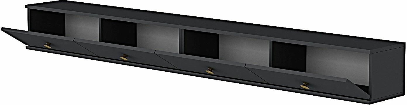 Komodë TV Zuzu Double, ngjyrë antracit, Skye Decor