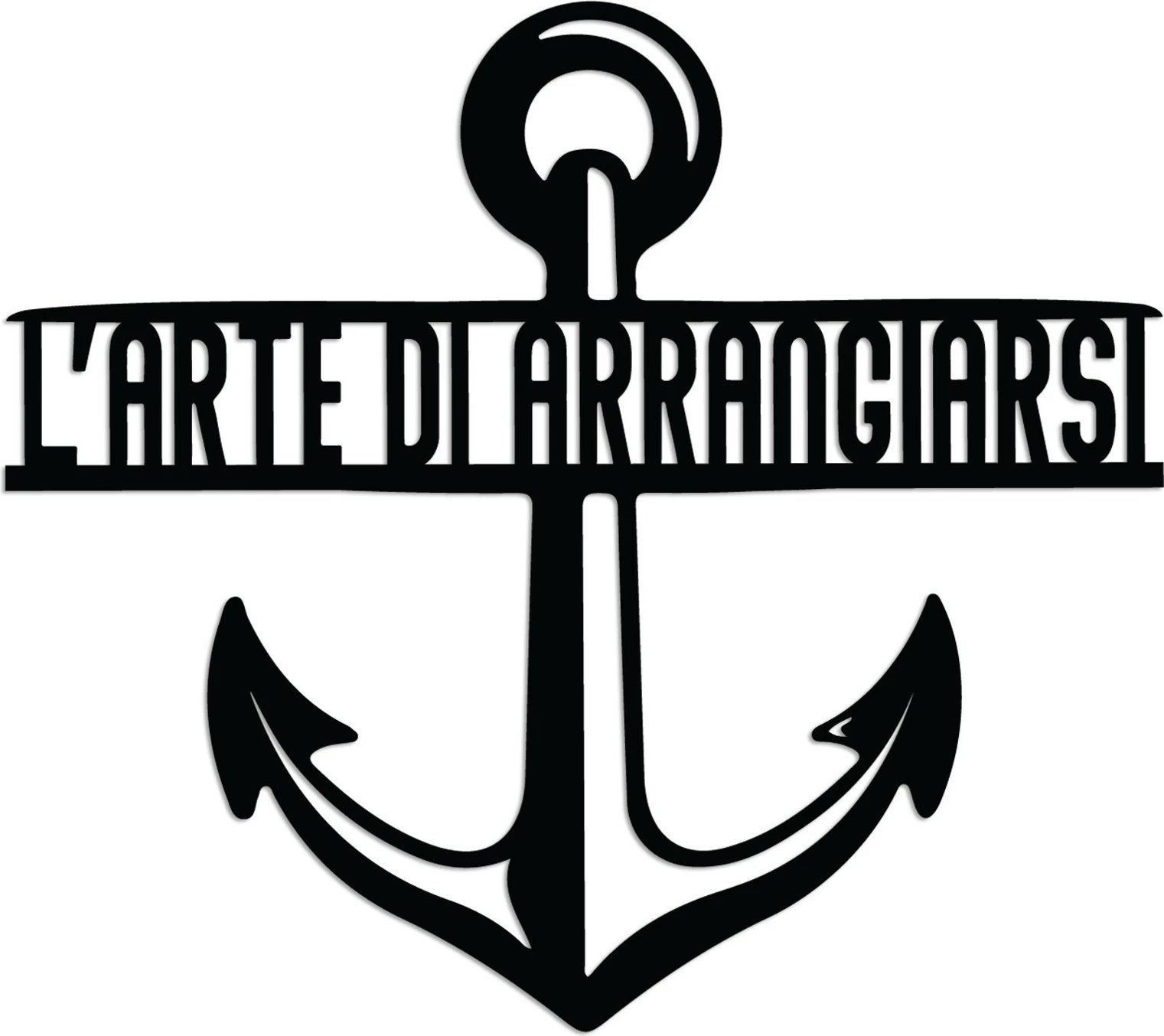 Aksesor dekorativ metalik për mur, Wallity Arrangiarsi 4, ngjyrë e zezë, 56x50cm