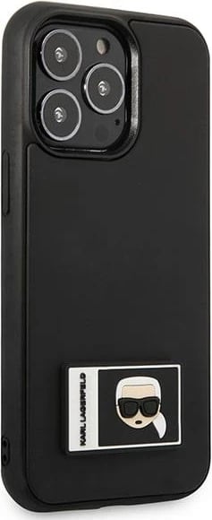 Mbështjellës Karl Lagerfeld KLHCP13L3DKPK për iPhone 13/13 Pro 6.1", Ikonik Patch, i zi