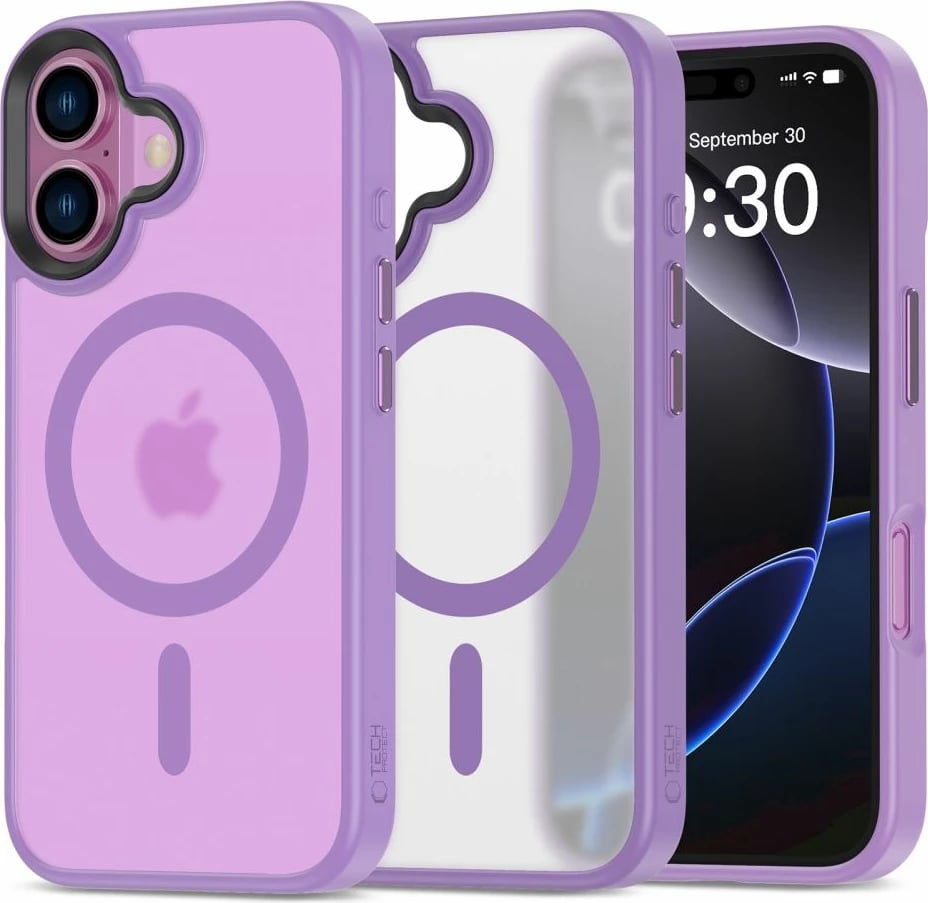 Mbështjellës Tech-Protect MagMat për iPhone 16, MagSafe, Vjollcë