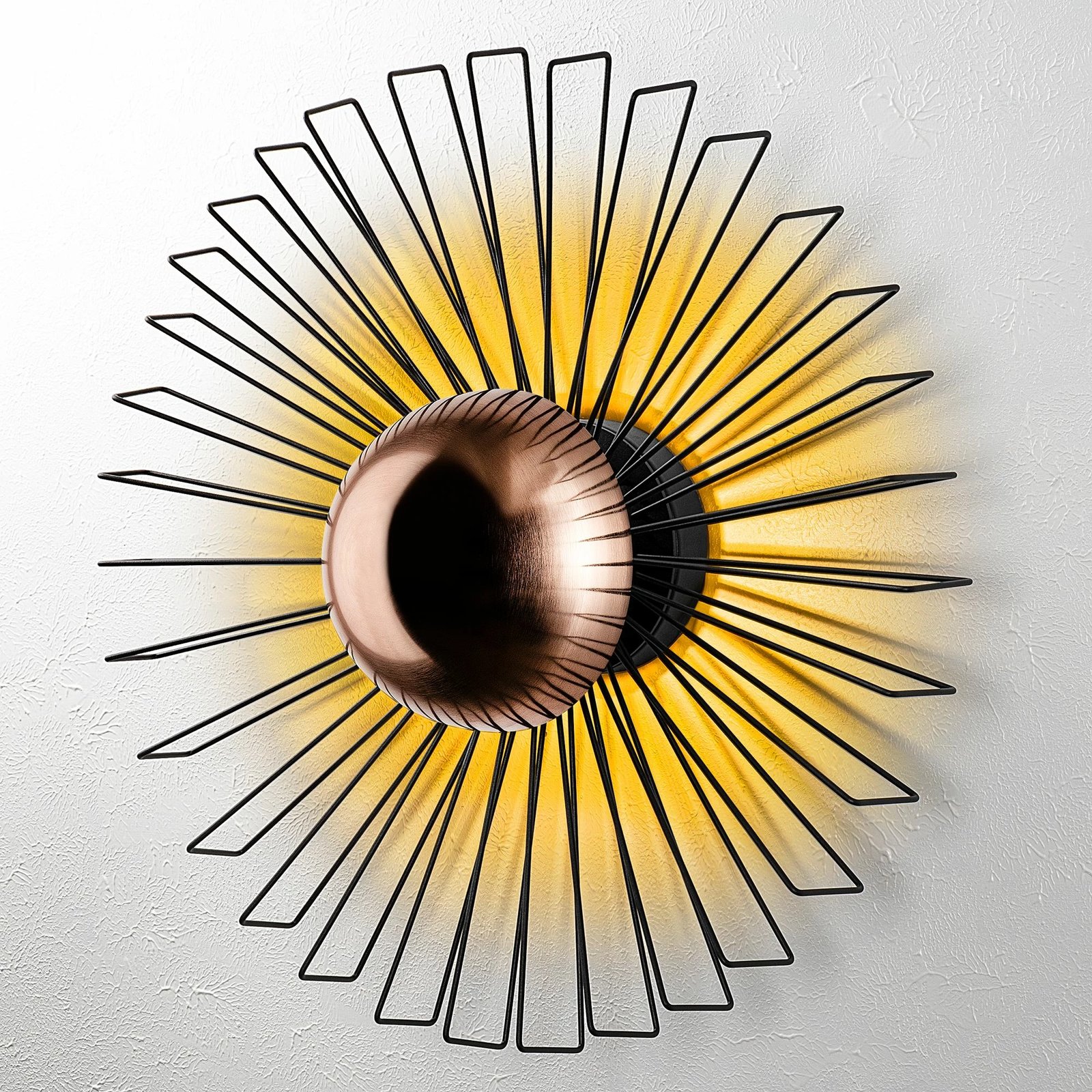 Llambë muri Opviq, Kaya - 15235 - L, ngjyrë e zezë, metal