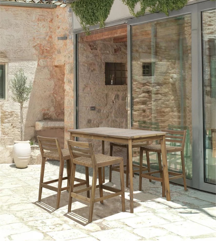 Tavolinë bar Toujour, ngjyrë natyrale, 131.5x70x90