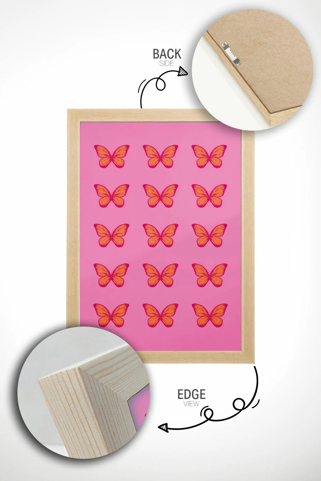 Pikturë dekorative me kornizë, Wallity, Artsrmdl16, shumëngjyrëshe, 33x48cm