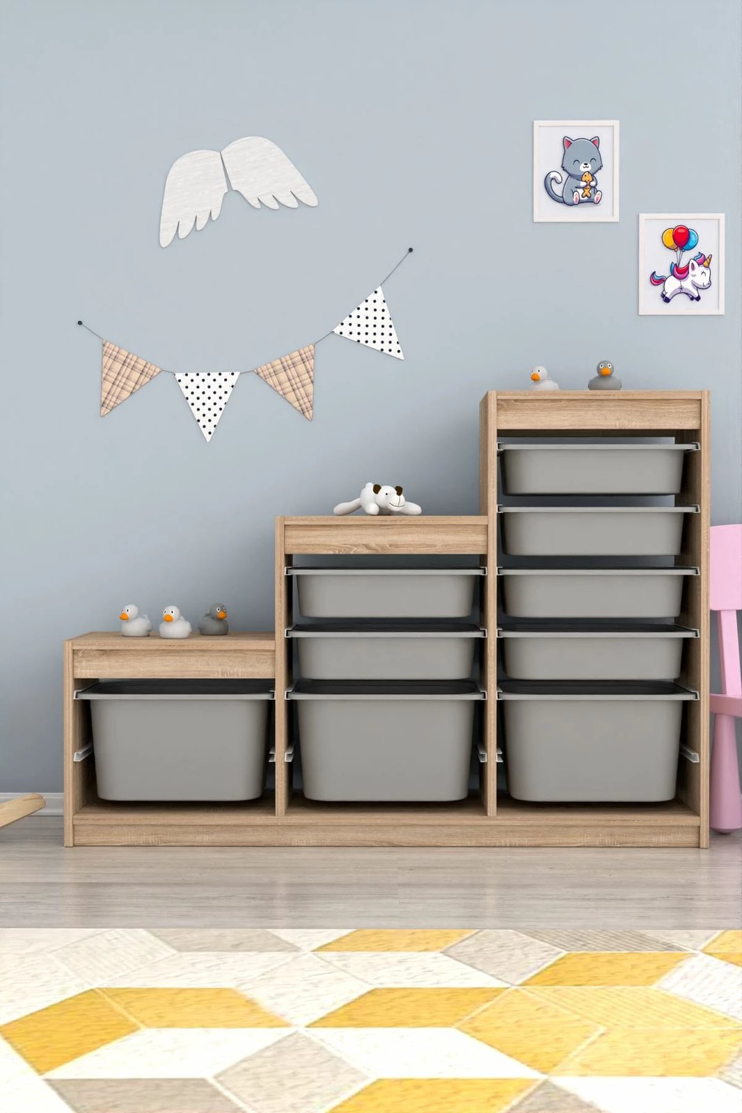 Dollap multifunksional Hanah Home, Sonomo-Gri