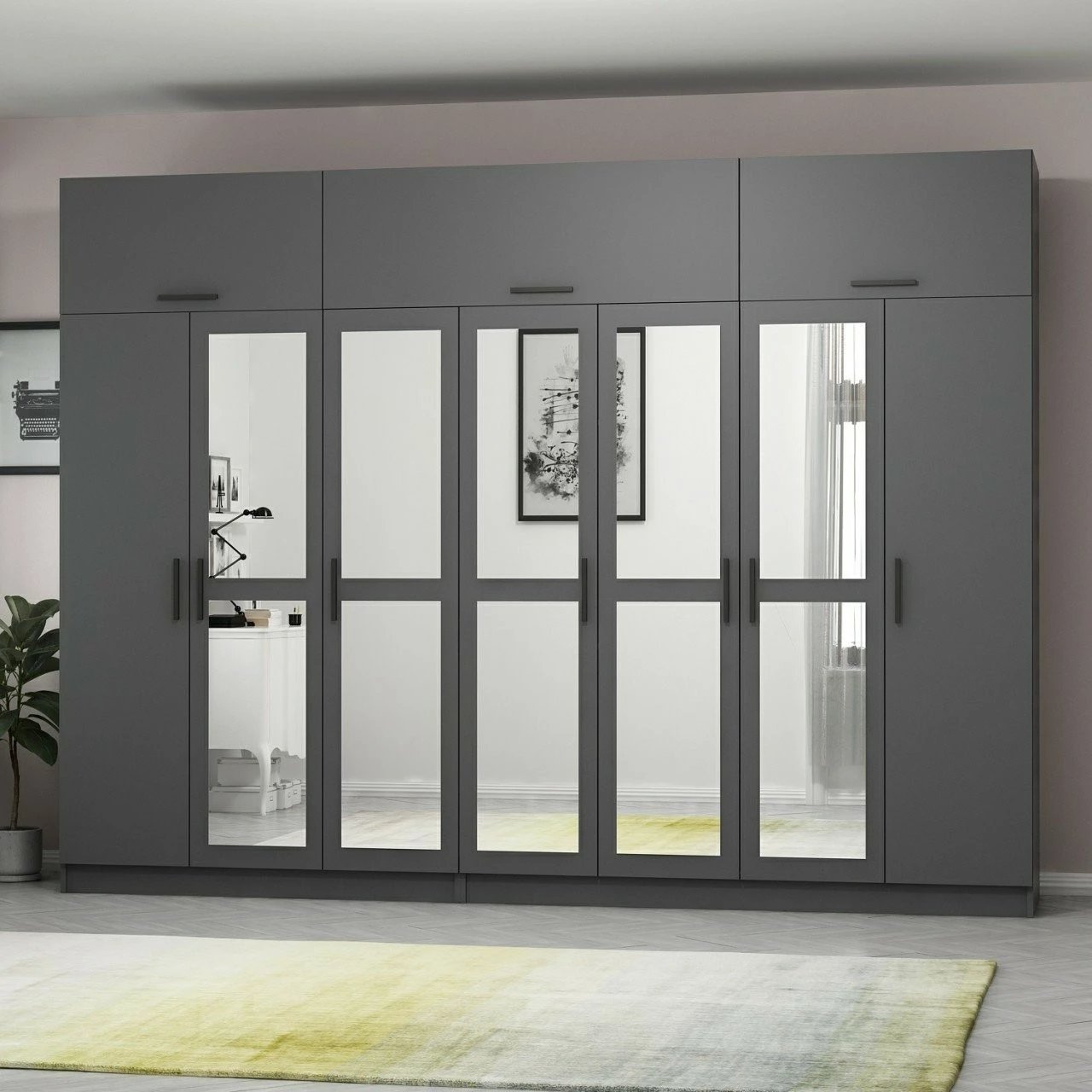 Dollap Skye Decor, ngjyrë antracit, 5284