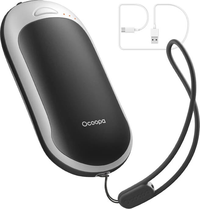 Ngrohës dore Ocoopa H3054PD me powerbank 5000 mAh, USB-C, bardhë e zi