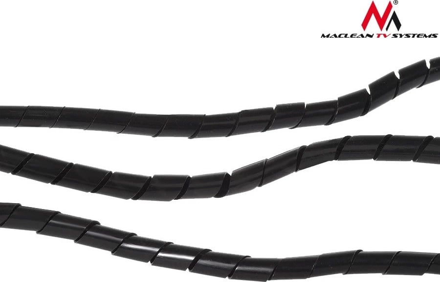 Organizues kabllosh spiralë, Maclean, MCTV-685 B, 3 m, diametër 8.7–10 mm, e zezë