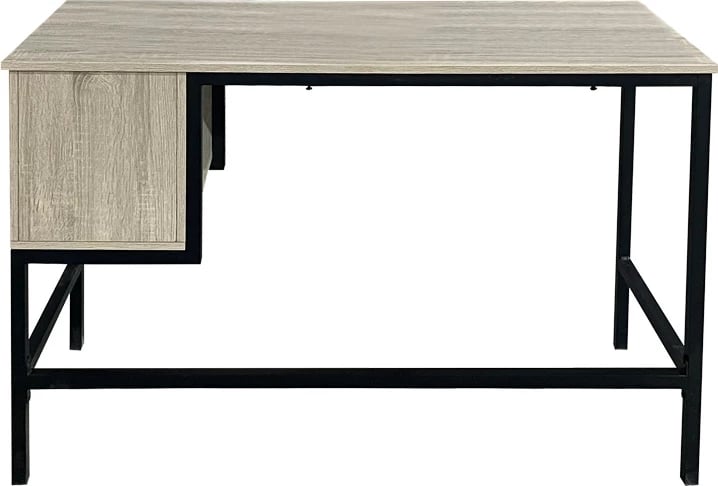 Tavolinë pune Ramen, ngjyrë sonoma, këmbë metalike të zeza, 120x48x76cm