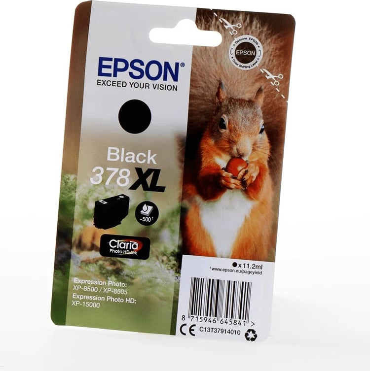 Kartush boje, Epson, 378XL C13T37914010, 11.2 ml deri 500 faqe, e zezë